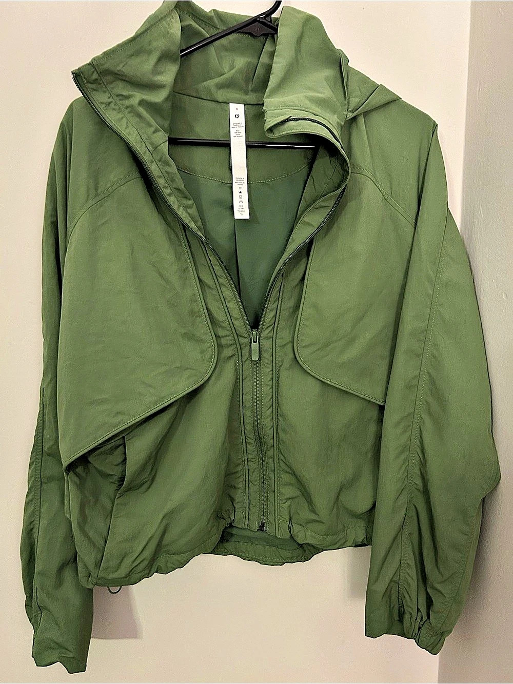 lululemon Always Effortless Jacket Green Hooded Utility Jacket Size 8